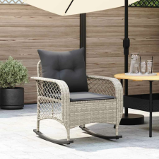 vidaXL szürke polyrattan kerti hintaszék párnákkal kerti bútor