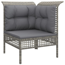 vidaXL szürke polyrattan kerti sarokkanapé párnával (319659) kerti bútor