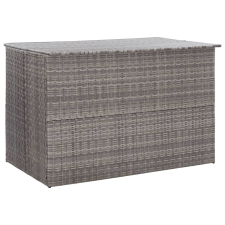 vidaXL szürke polyrattan kerti tárolóláda 150 x 100 x 100 cm kerti tárolás
