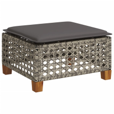 vidaXL szürke polyrattan kerti ülőke párnával 63,5 x 56 x 32 cm bútor