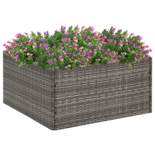 vidaXL szürke polyrattan kerti ültetőláda 80 x 80 x 40 cm kerti tárolás