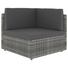 vidaXL szürke polyrattan sarokkanapé-elem kerti bútor