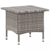 vidaXL Szürke polyrattan teázóasztal 50 x 50 x 47 cm