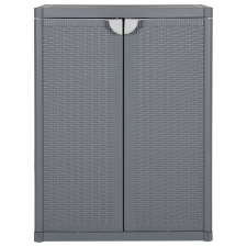 vidaXL szürke PP rattan kerti tárolószekrény 65 x 45 x 88 cm (364062) kerti tárolás