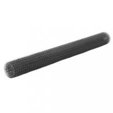 vidaXL Szürke PVC-bevonatú acél csirkeháló drótkerítés 10 x 1,5 m kerti dekoráció