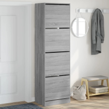 vidaXL szürke sonoma cipőszekrény 4 kihajtható fiókkal 60x42x204 cm bútor