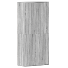 vidaXL Szürke sonoma cipőtartó 80x39x180 cm Műszakilag megmunkált fa (3333871) bútor