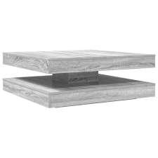 vidaXL szürke sonoma dohányzóasztal 360 fokban forgatható 90x90x34,5cm (3321356) bútor