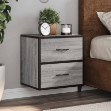 vidaXL szürke sonoma falra szerelhető éjjeliszekrény 40x31x39,5cm bútor