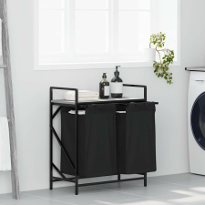 vidaXL szürke sonoma mosodai kosár 2 rekeszes polccal bútor