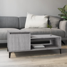 vidaXL szürke sonoma szerelt fa dohányzóasztal 100 x 50 x 45 cm bútor