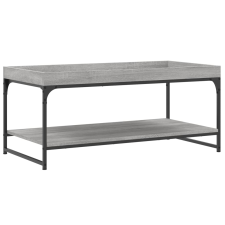 vidaXL szürke sonoma szerelt fa dohányzóasztal 100x49x45 cm (832806) bútor