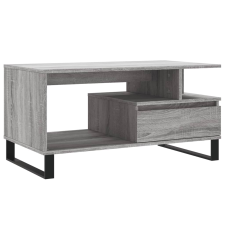vidaXL szürke sonoma szerelt fa dohányzóasztal 90x49x45 cm (831034) bútor