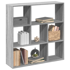 vidaXL szürke sonoma szerelt fa elválasztó könyvespolc 102x29x103,5cm bútor