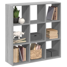 vidaXL szürke sonoma szerelt fa elválasztó könyvespolc 102x29x103,5cm bútor