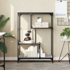 vidaXL szürke sonoma szerelt fa és acél könyvespolc 81x36x115 cm bútor
