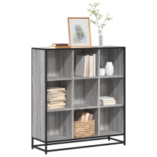 vidaXL szürke sonoma szerelt fa és fém könyvszekrény 97,5x33x107,5 cm bútor