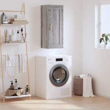 vidaXL szürke sonoma szerelt fa fali szekrény 34,5x34x90 cm bútor
