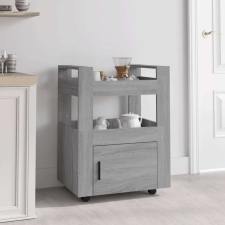 vidaXL szürke sonoma szerelt fa konyhai-kocsi 60 x 45 x 80 cm bútor