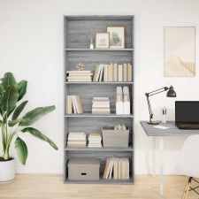 vidaXL szürke sonoma szerelt fa könyvszekrény 80 x 30 x 189 cm (3314674) bútor