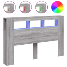 vidaXL szürke sonoma szerelt fa LED-es fejtámla 160x18,5x103,5 cm (837356) ágy és ágykellék