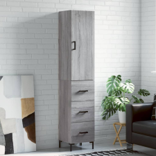 vidaXL szürke sonoma szerelt fa magasszekrény 34,5 x 34 x 180 cm bútor