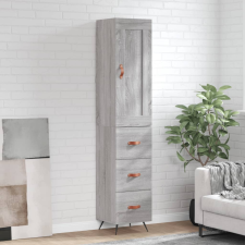 vidaXL szürke sonoma szerelt fa magasszekrény 34,5 x 34 x 180 cm bútor