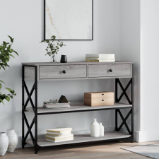 vidaXL szürke sonoma szerelt fa tálalóasztal 100x28x75 cm bútor