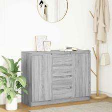 vidaXL szürke sonoma szerelt fa tálalószekrény fiókos 100,5x35x76 cm bútor