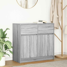 vidaXL szürke sonoma szerelt fa tálalószekrény fiókos 80x34x76 cm bútor