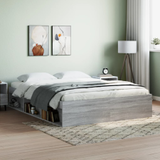 vidaXL szürke sonoma színű ágykeret 140 x 200 cm ágy és ágykellék