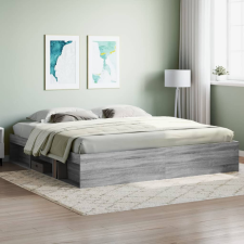 vidaXL szürke sonoma színű ágykeret 200 x 200 cm ágy és ágykellék