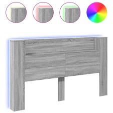 vidaXL szürke sonoma színű áthidalószekrény LED-ekkel 180x16,5x103,5cm (839264) ágy és ágykellék