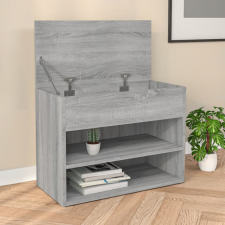 vidaXL szürke sonoma színű cipőtároló pad 60x30x45 cm bútor
