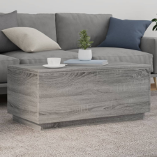 vidaXL Szürke sonoma színű dohányzóasztal LED-lámpákkal 90x50x40 cm bútor