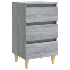 vidaXL szürke sonoma színű éjjeliszekrény falábakkal 40x35x69 cm (813136) bútor