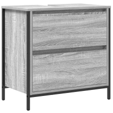 vidaXL szürke sonoma színű éjjeliszekrény fiókkal 60x34,5x60 cm bútor