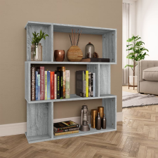 vidaXL szürke sonoma színű fa könyvszekrény/térelválasztó 80x24x96 cm bútor
