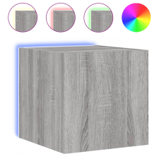 vidaXL szürke sonoma színű fali TV-szekrény LED-ekkel 30,5x35x30 cm (837228) bútor