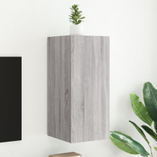 vidaXL szürke sonoma színű fali TV-szekrény LED-ekkel 30,5x35x70 cm bútor