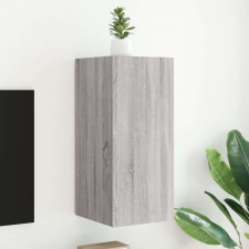 vidaXL szürke sonoma színű fali TV-szekrény LED-ekkel 30,5x35x70 cm bútor
