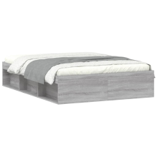 vidaXL szürke sonoma színű franciaágykeret 135 x 190 cm (3203913) ágy és ágykellék