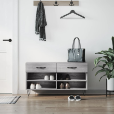 vidaXL szürke sonoma színű műfa cipőpolc 102 x 35 x 55 cm bútor