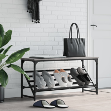 vidaXL szürke sonoma színű műfa cipőtartó 90x30x45 cm bútor