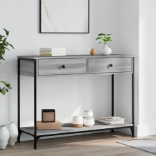 vidaXL szürke sonoma színű műfa konzolasztal 100 x 34,5 x 75 cm bútor