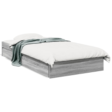 vidaXL szürke sonoma színű szerelt fa ágykeret fiókokkal 75x190 cm ágy és ágykellék