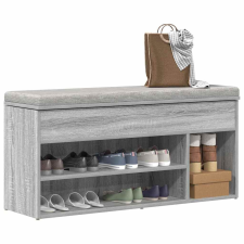 vidaXL szürke sonoma színű szerelt fa cipőpolc 102x30,5x45 cm bútor