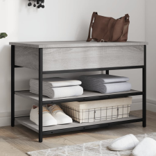 vidaXL szürke sonoma színű szerelt fa cipőpolc 70x42,5x50 cm bútor