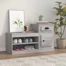 vidaXL szürke sonoma színű szerelt fa cipősszekrény 100x42x60 cm bútor