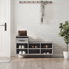 vidaXL szürke sonoma színű szerelt fa cipősszekrény 102x36x60 cm bútor